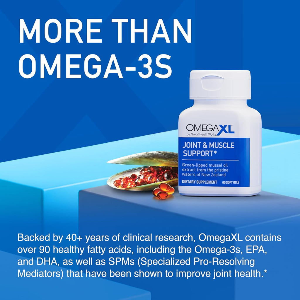 OmegaXL Joint Support | Green-Lipped Mussel Oil | 300 Soft Gels | BUY 1 GET 1 FREE